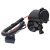 5V 4.2A Dual USB Port Charger with Red LED Ring Light for 22mm Handlebar