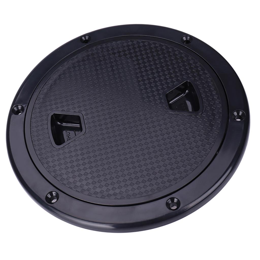 Marine Boat RV Black 4" Access Hatch Cover Screw Out Deck Plate