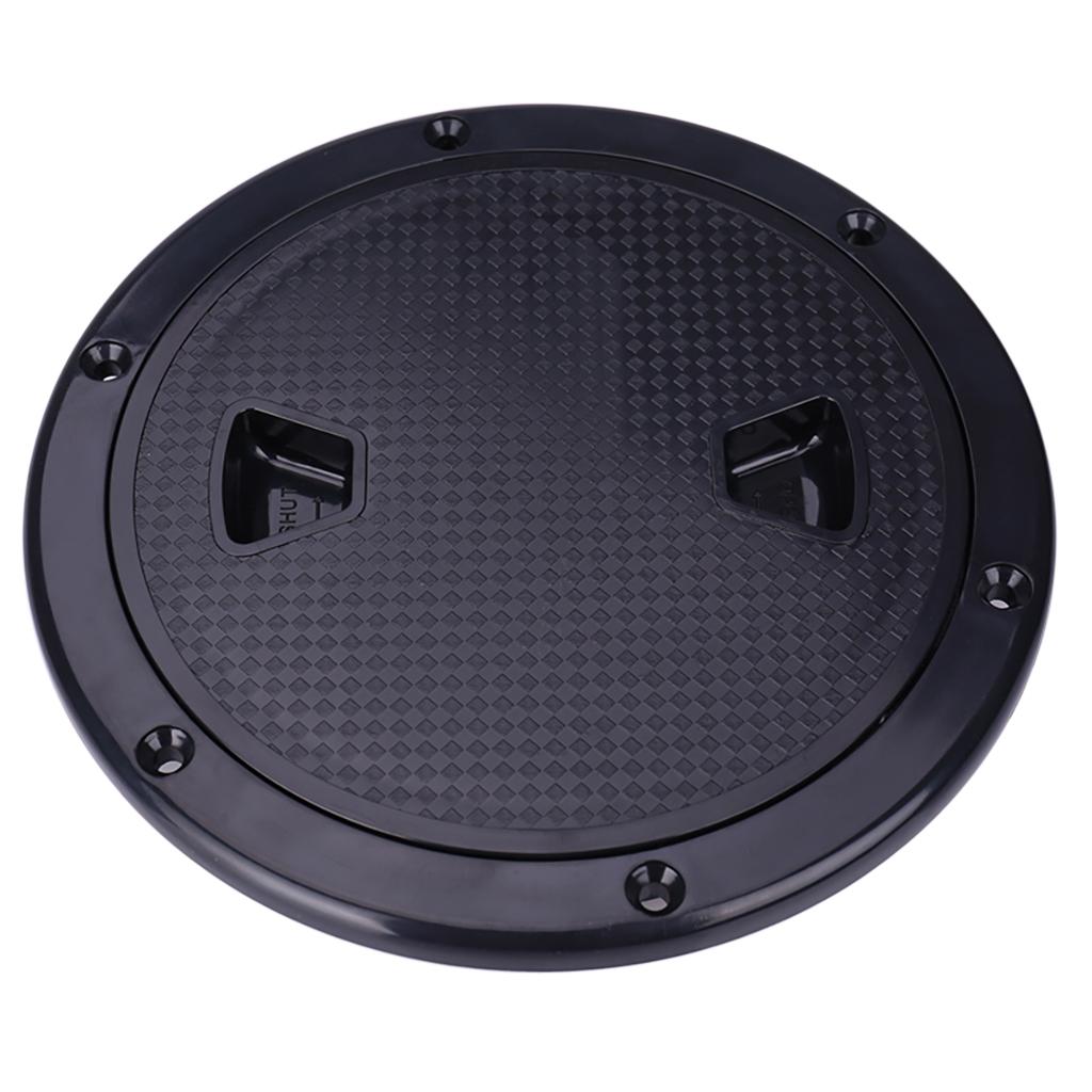 Marine Boat RV Black 4" Access Hatch Cover Screw Out Deck Plate