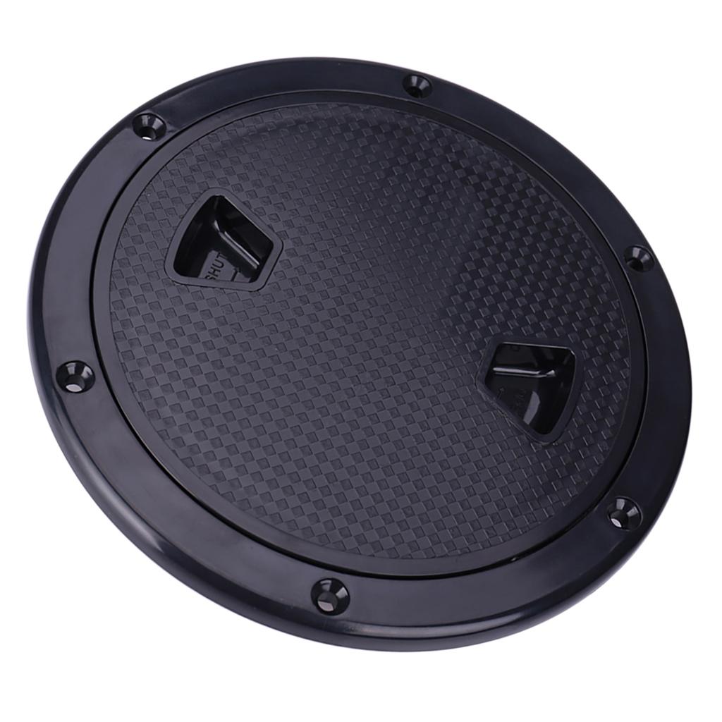 Marine Boat RV Black 4" Access Hatch Cover Screw Out Deck Plate