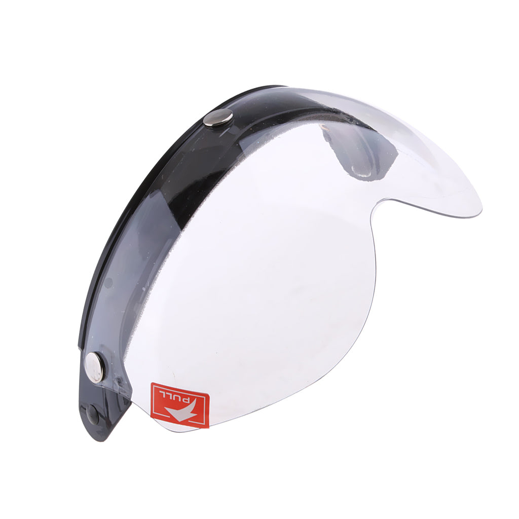 Motorcycle Helmets 3/4 Face 3 Snap Flip Up Visor Shield with Lens Clear