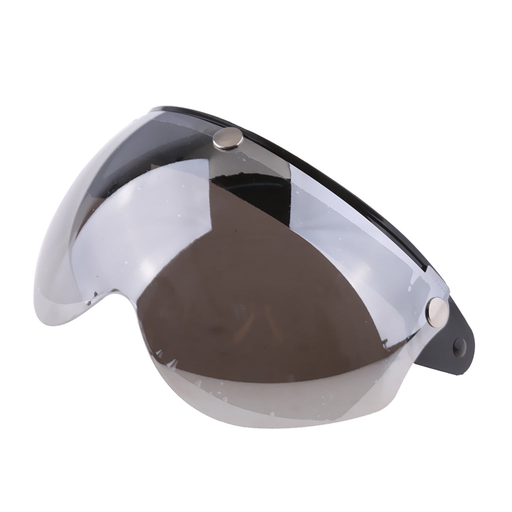 Motorcycle Helmets 3/4 Face 3 Snap Flip Up Visor Shield with Lens Brown