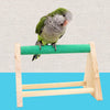 Natural Wood Parrot Bird Pet Perch Stand Parakeet Gym Training Grinding Toy