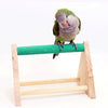 Natural Wood Parrot Bird Pet Perch Stand Parakeet Gym Training Grinding Toy