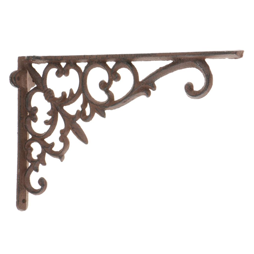 Antique Vintage Style Heavy Duty Cast Iron Shelf Bracket Wall Mounted S