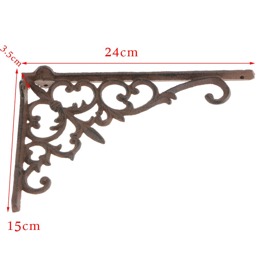 Antique Vintage Style Heavy Duty Cast Iron Shelf Bracket Wall Mounted S