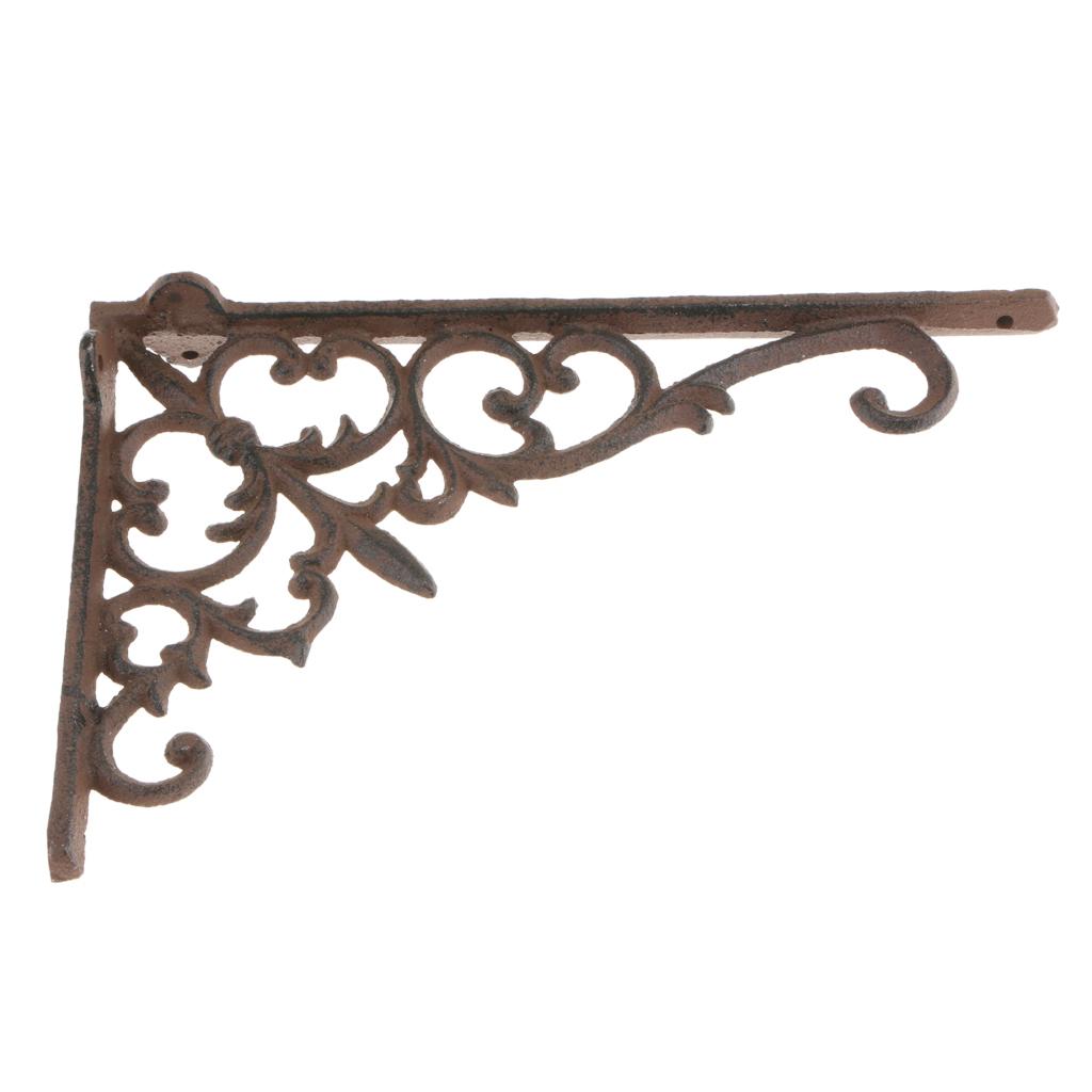 Antique Vintage Style Heavy Duty Cast Iron Shelf Bracket Wall Mounted S