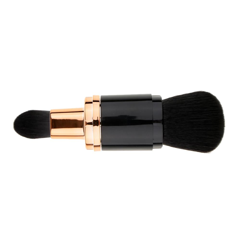 Dual Head Loose Powder Foundation Blush Makeup Brush Beauty Cosmetic Tool Black