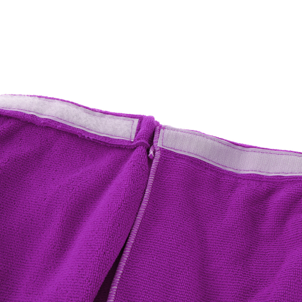 Womens Shower Wrap Soft Microfiber Bath Towel Bath Skirt 26.8'' x 21.3'' Purple