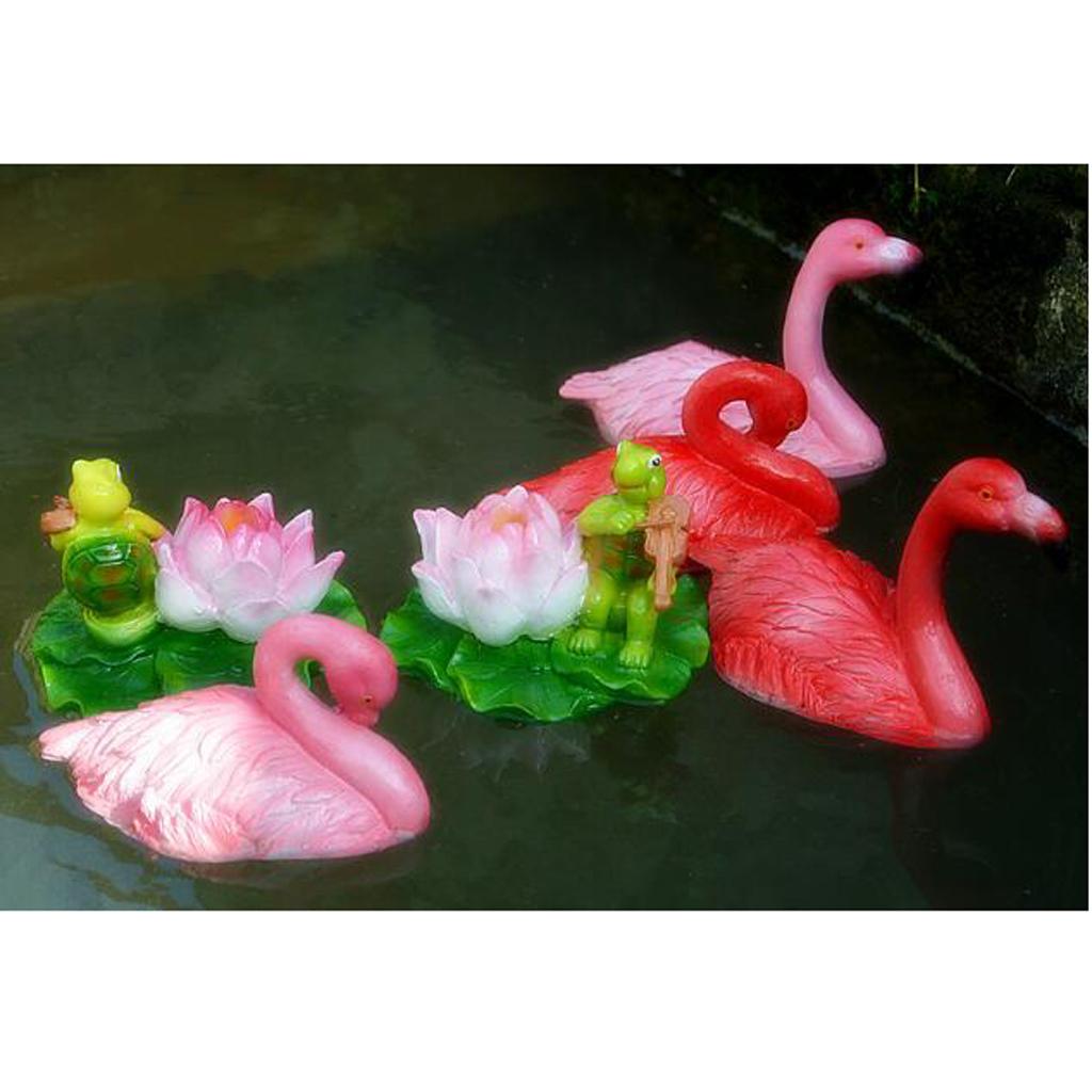 Artificial Lifelike Pink&Red Flamingo Yard Garden Lawn Art Ornaments Decor D