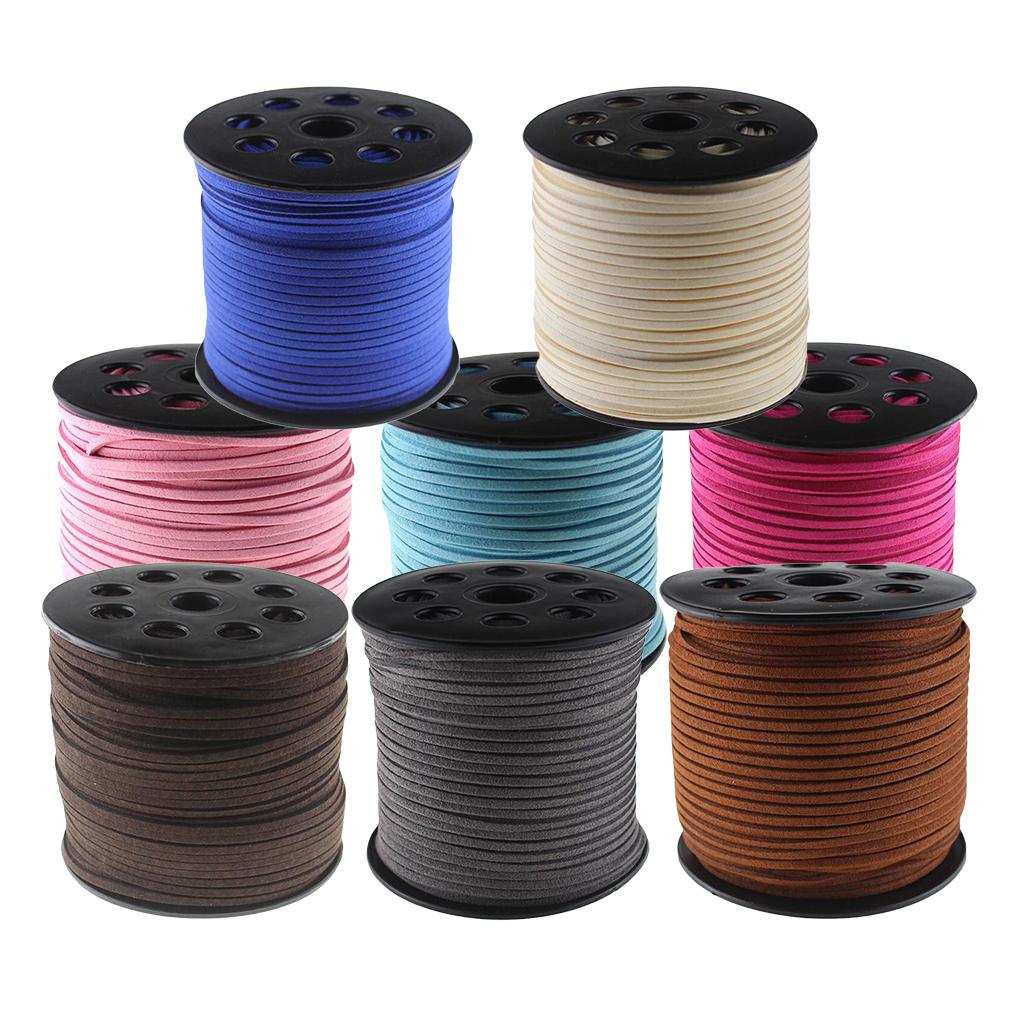 3mm 100 yards suede cord string rope jewelry making supply pink