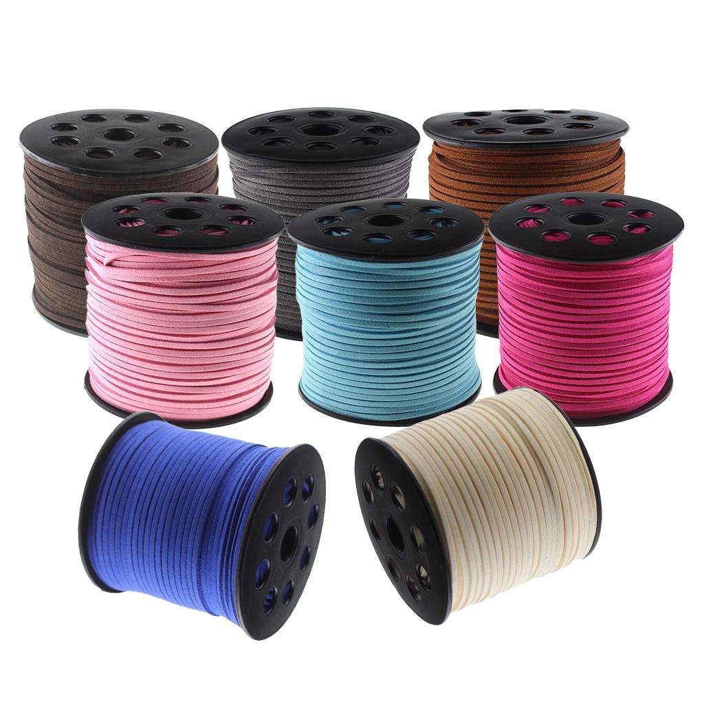 3mm 100 yards suede cord string rope jewelry making supply pink