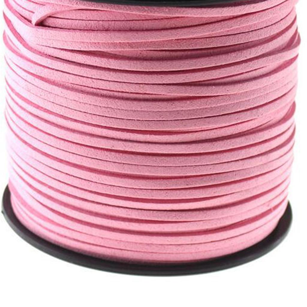 3mm 100 yards suede cord string rope jewelry making supply pink