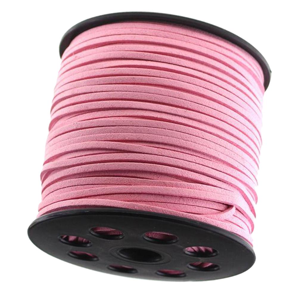 3mm 100 yards suede cord string rope jewelry making supply pink