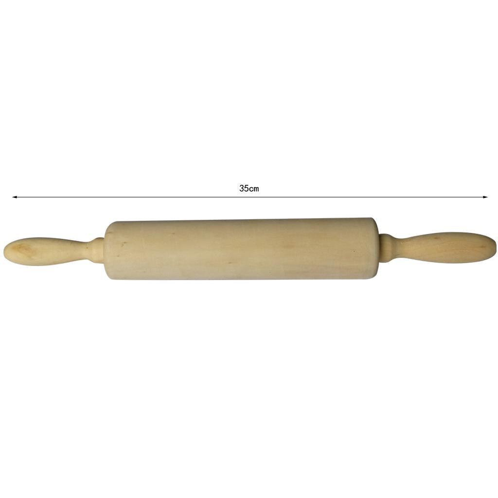 Natural Wooden Rolling Pin Christmas Home Cookies Biscuit Baking Tool Decor