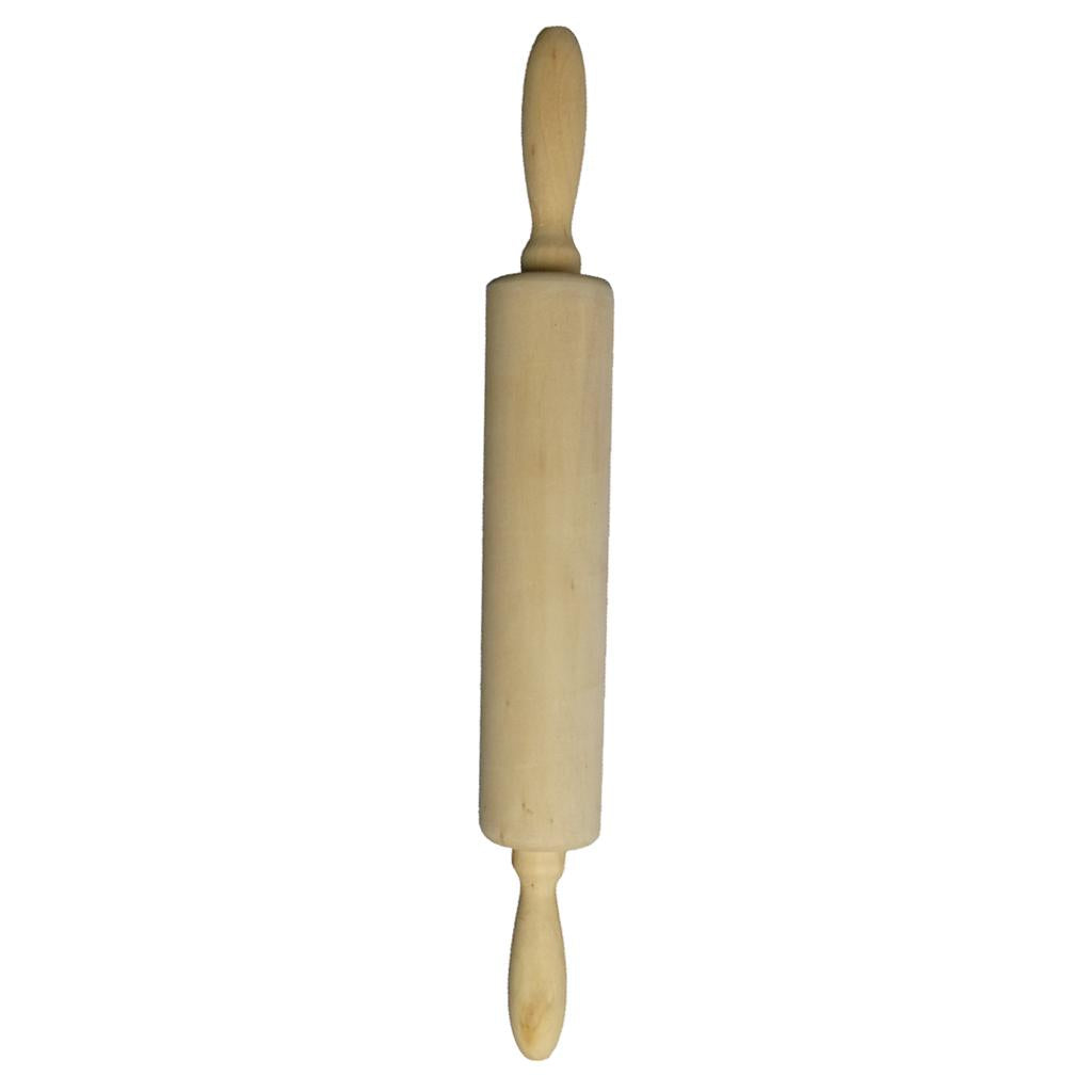 Natural Wooden Rolling Pin Christmas Home Cookies Biscuit Baking Tool Decor