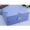 Double layer jewelry storage display box showcase container Light Purple