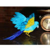 Artificial Feathered Animal Bird Garden Figurine Decor Parrot Light Blue