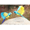 Artificial Feathered Animal Bird Garden Figurine Decor Parrot Light Blue