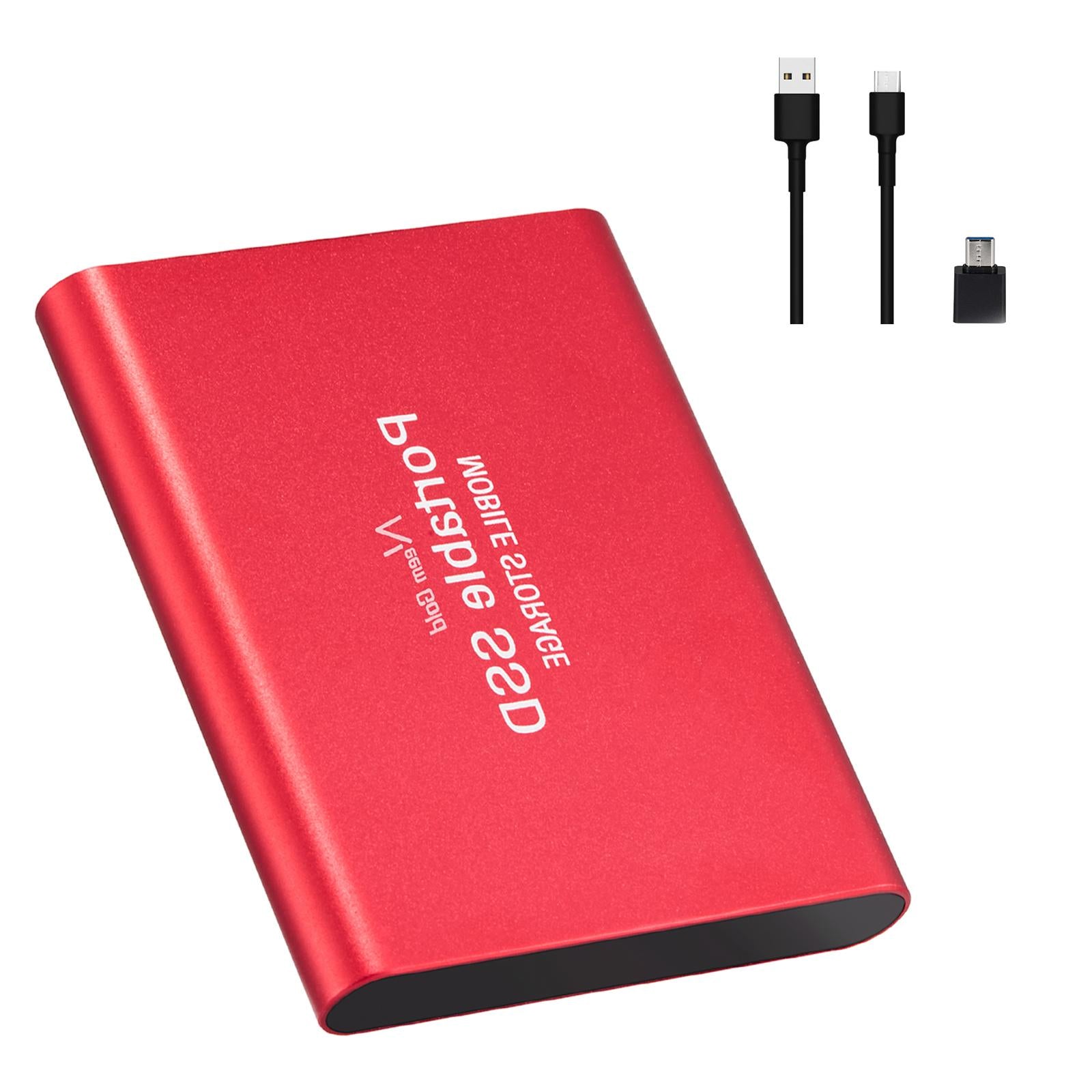 SSD USB 3.1 External Solid State Drives Hard Disk for PC Laptop 1TB Red