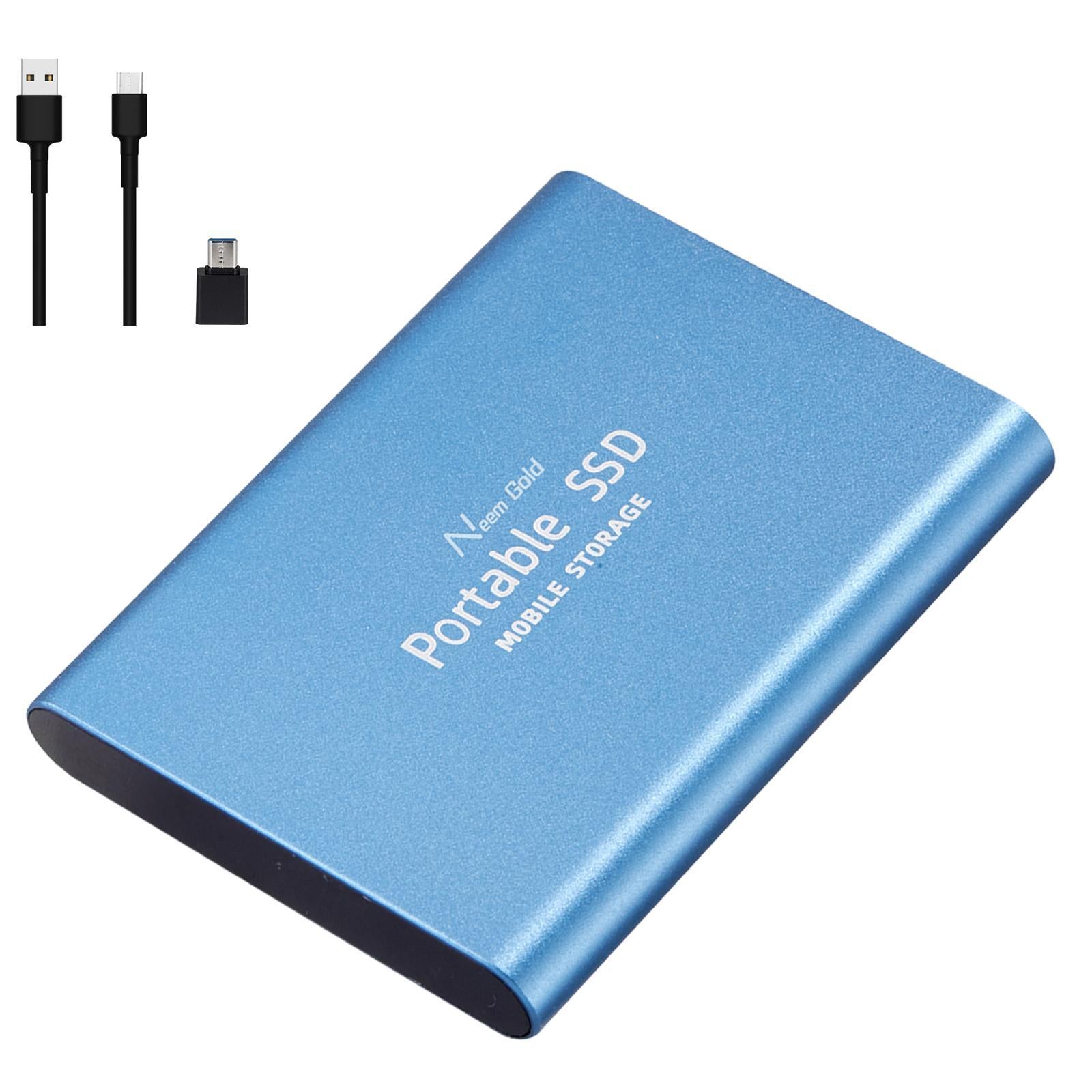 SSD USB 3.1 External Solid State Drives Hard Disk for PC Laptop 500GB Blue