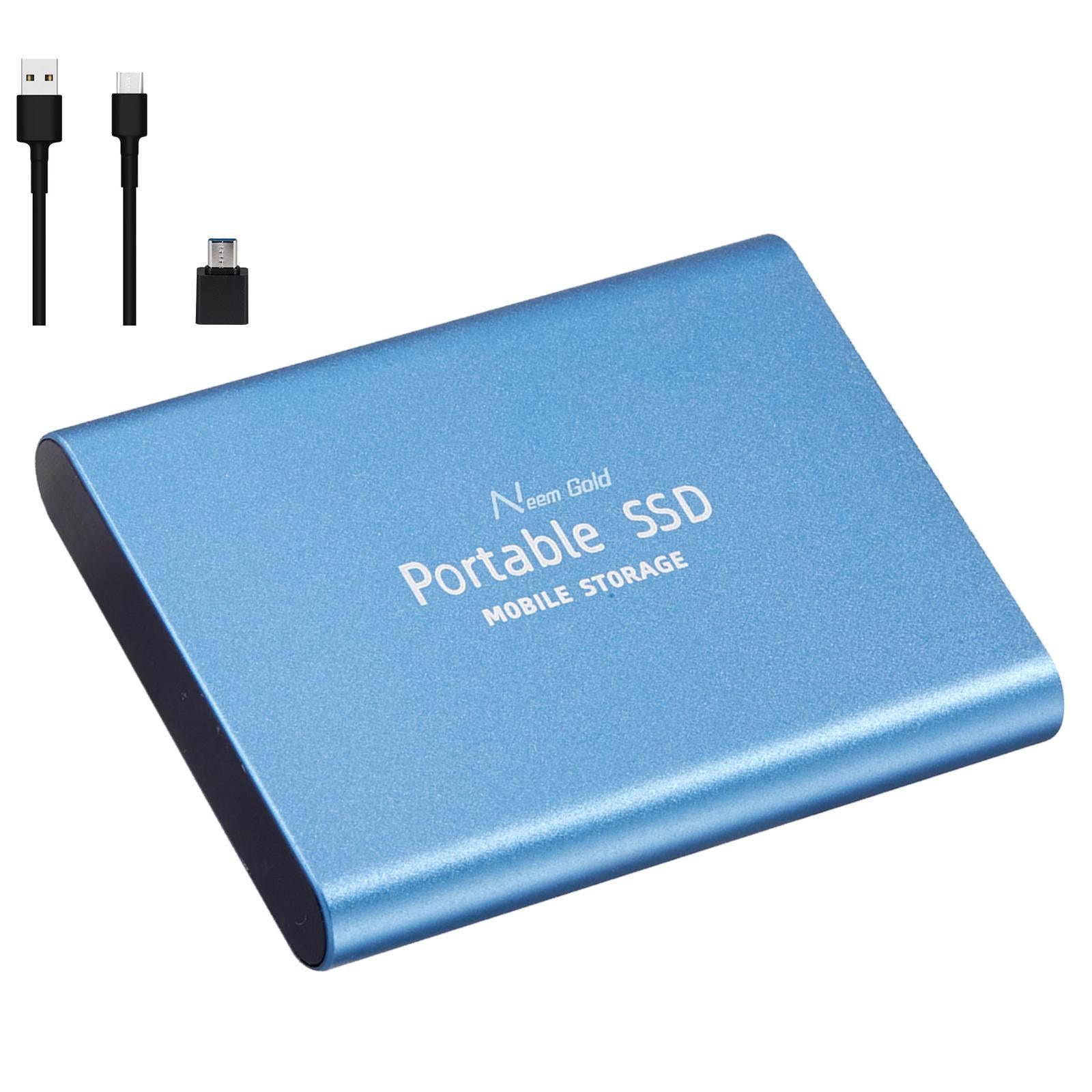 SSD USB 3.1 External Solid State Drives Hard Disk for PC Laptop 500GB Blue