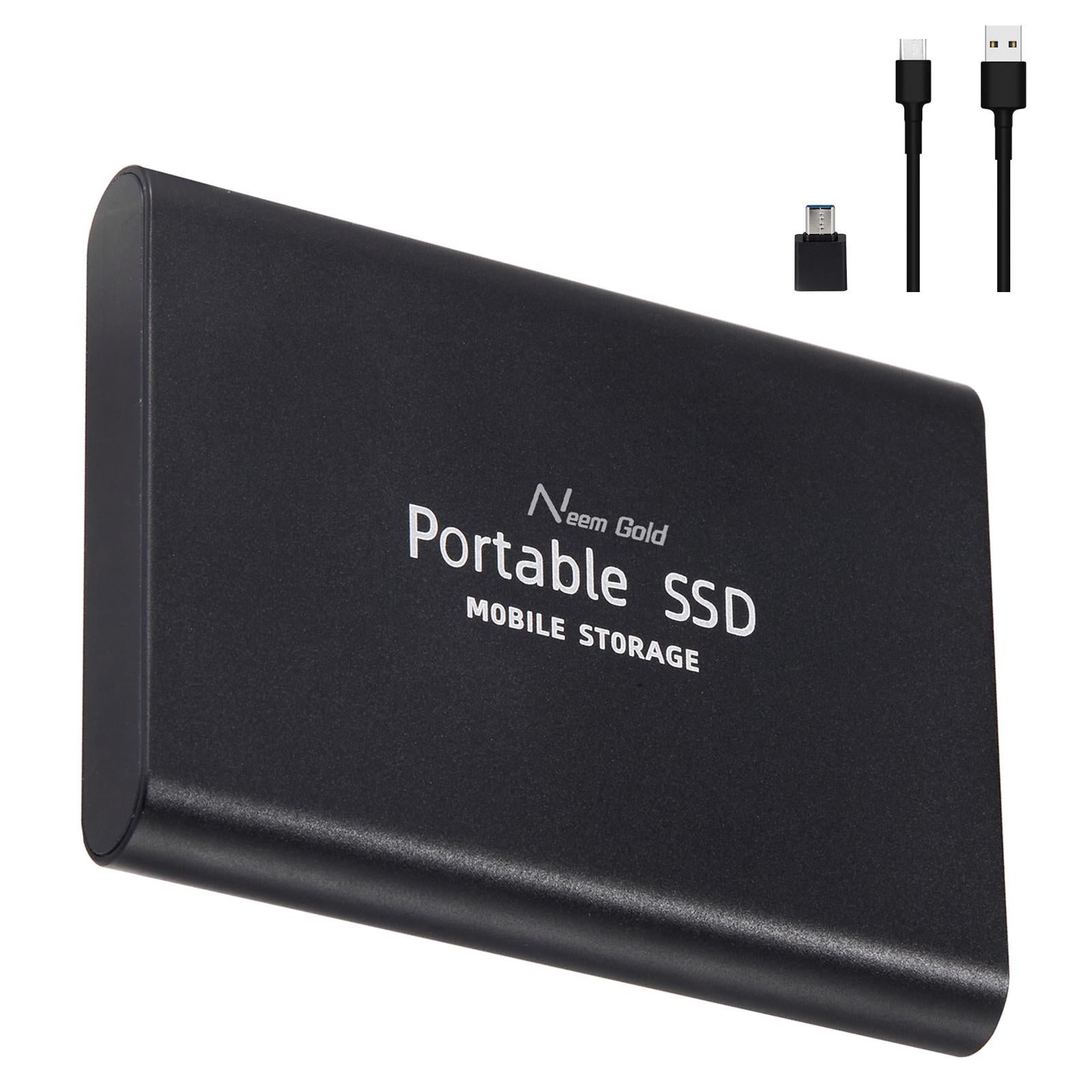 SSD USB 3.1 External Solid State Drives Hard Disk for PC Laptop 1TB Black