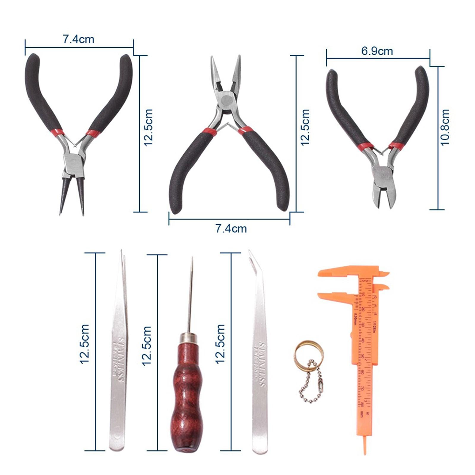 8Pcs Jewelry Making Pliers Tools Tweezers Wire Cutter Plier Jewelry Crafting