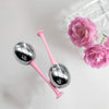 2PCS Ice Facial Roller Globes Skin Care Tools for Face Cooling  Pink Handle