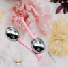 2PCS Ice Facial Roller Globes Skin Care Tools for Face Cooling  Pink Handle