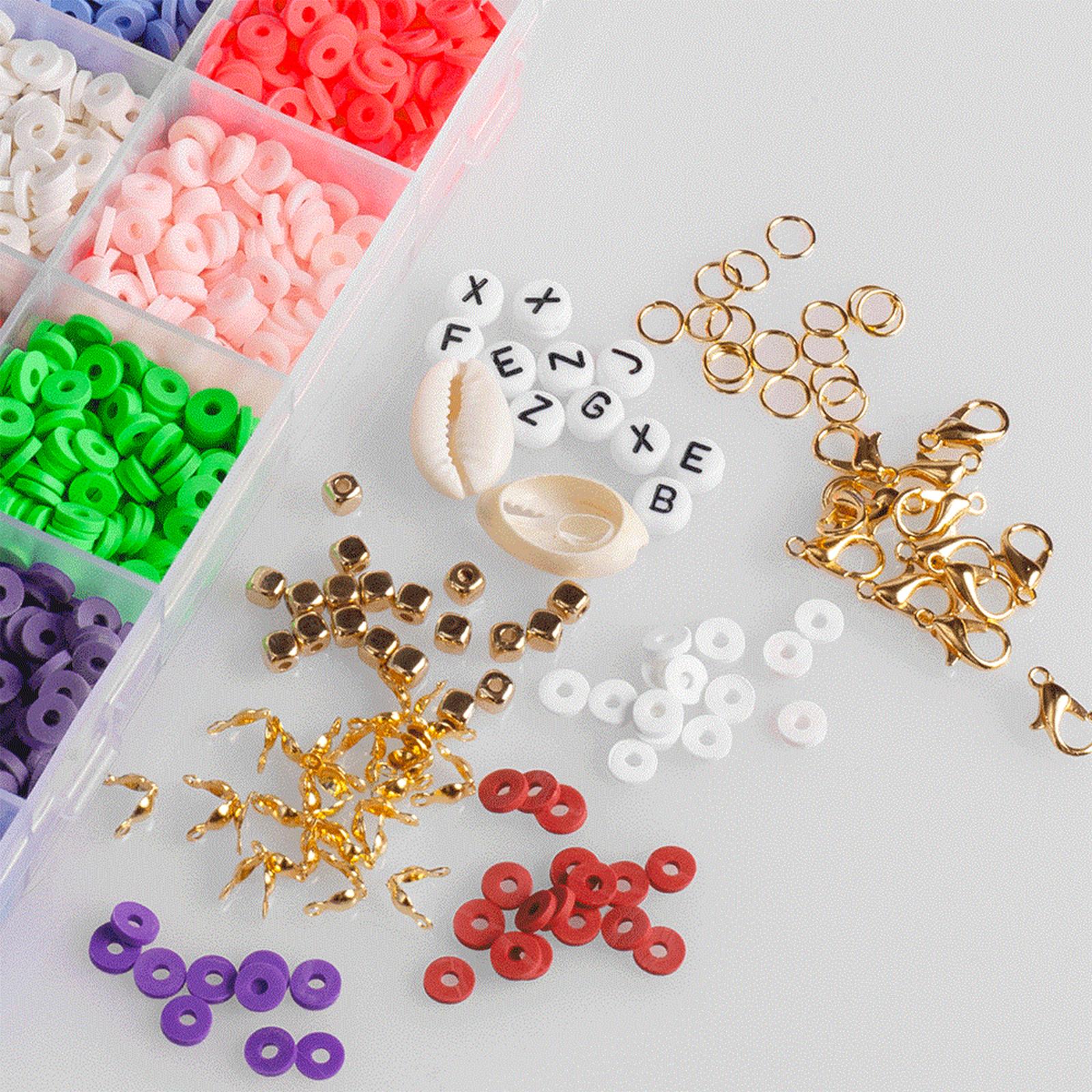 1Set 6mm Polymer Clay Beads Charms DIY Necklaces Jewelry Making Finding