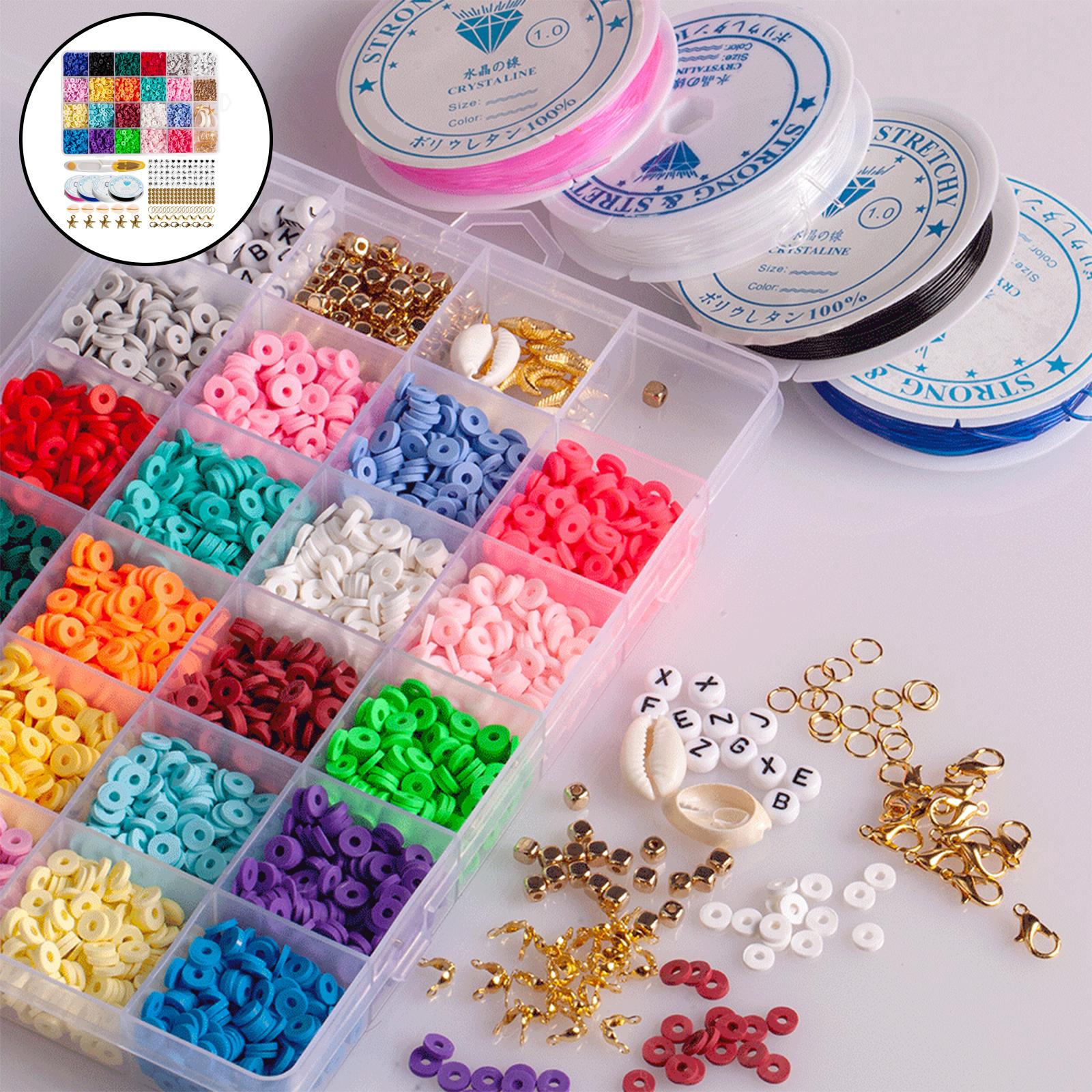 1Set 6mm Polymer Clay Beads Charms DIY Necklaces Jewelry Making Finding