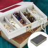 5 Grids PU Leather Sunglasses Storage Box for Jewelry Display Case  Gray