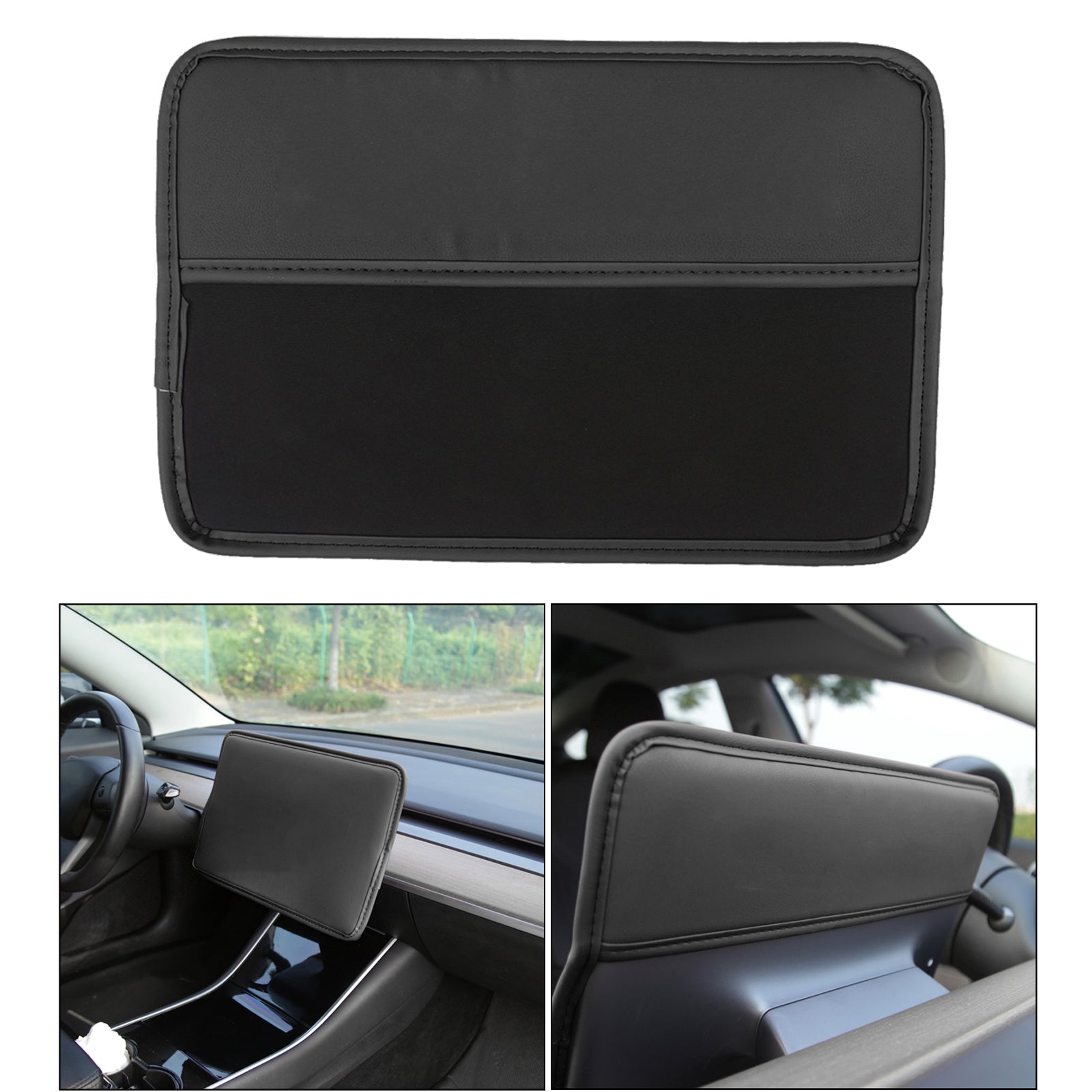 Navigation Cover Sleeve Sunshade Protector fits for Tesla Model 3 DIY Black