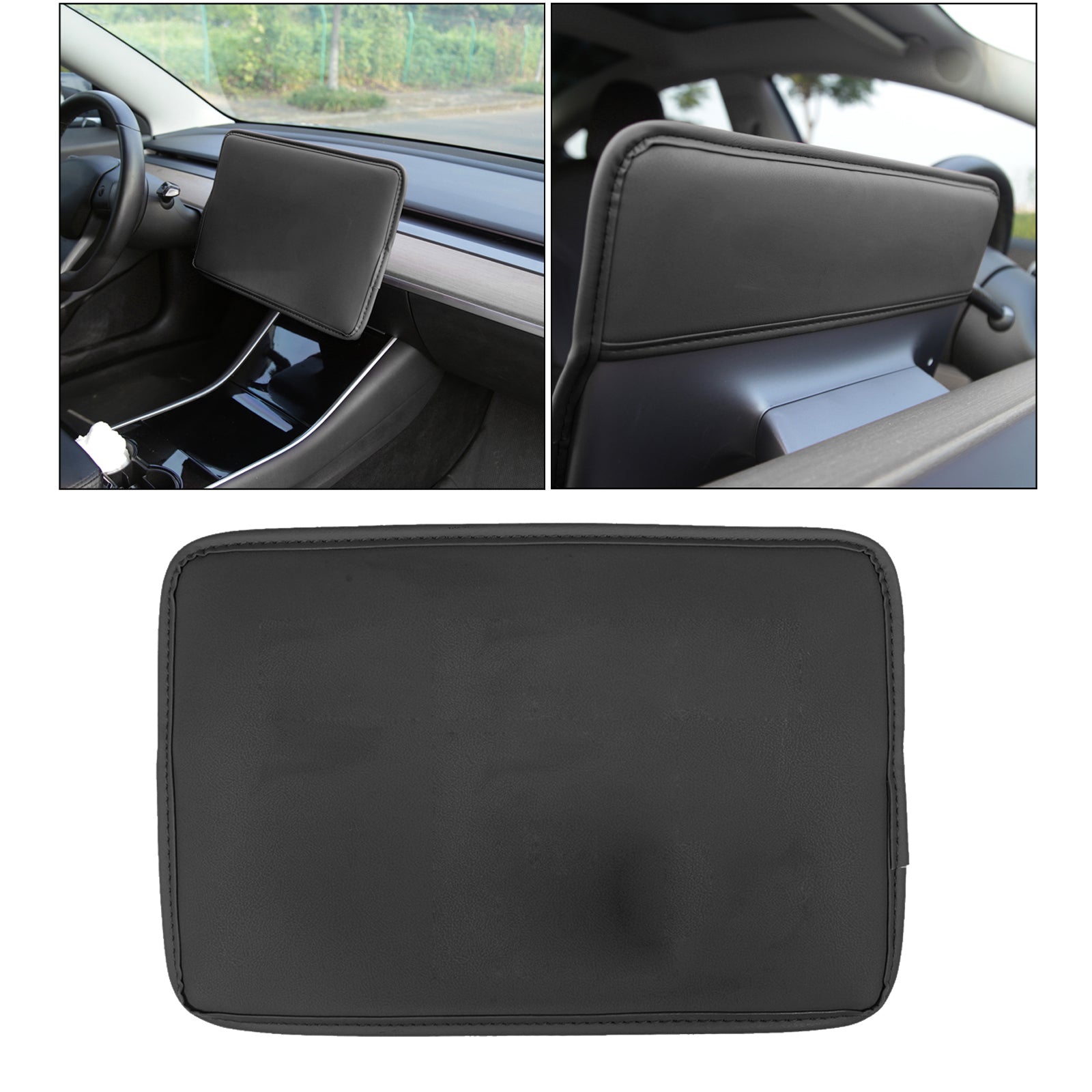 Navigation Cover Sleeve Sunshade Protector fits for Tesla Model 3 DIY Black