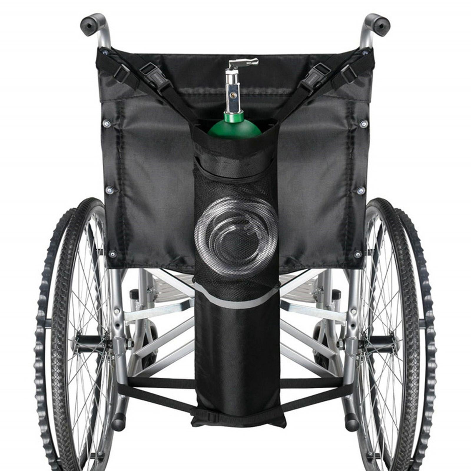 Portable Wheelchair Adjustable Oxygen Cylinder Bag Holder Reflective Stripe