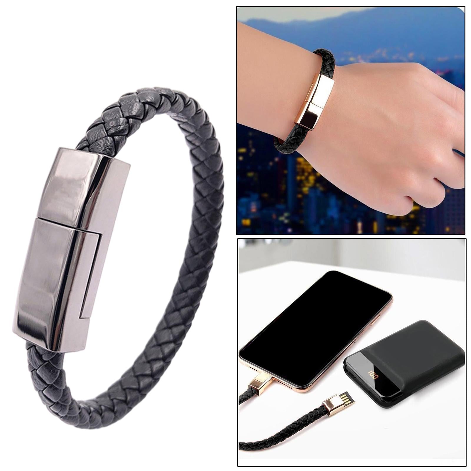 USB Charging Data Cable Mobile Phone Bracelet Wrist Band Chargers Micro USB