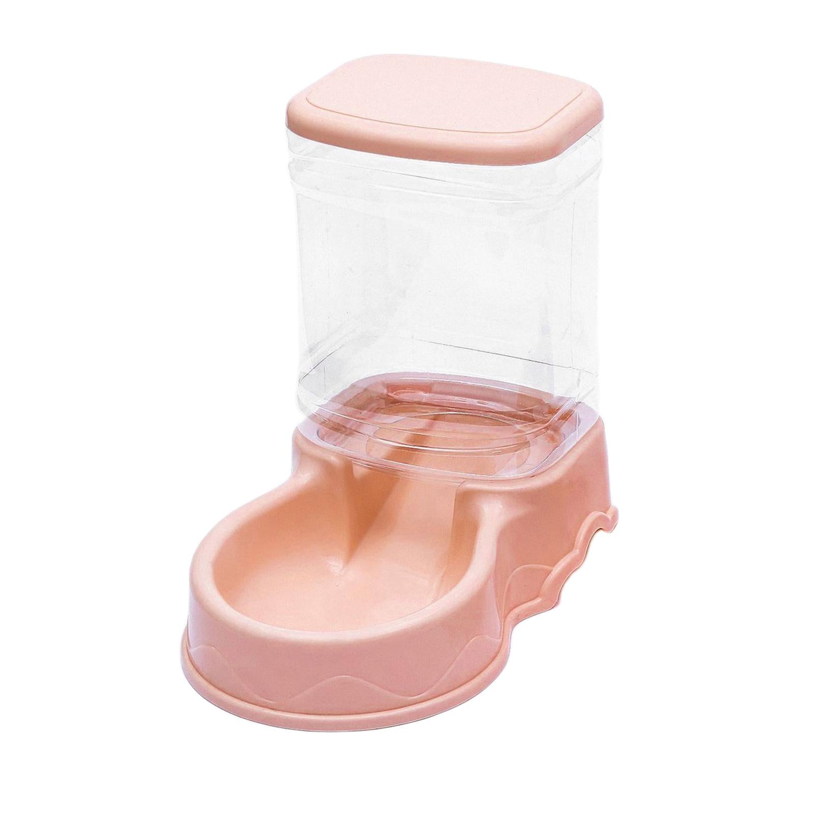 AUTOMATIC PET WATER DISPENSER Puppy Dish Food Feeder Bowl  Pink Food Feeder