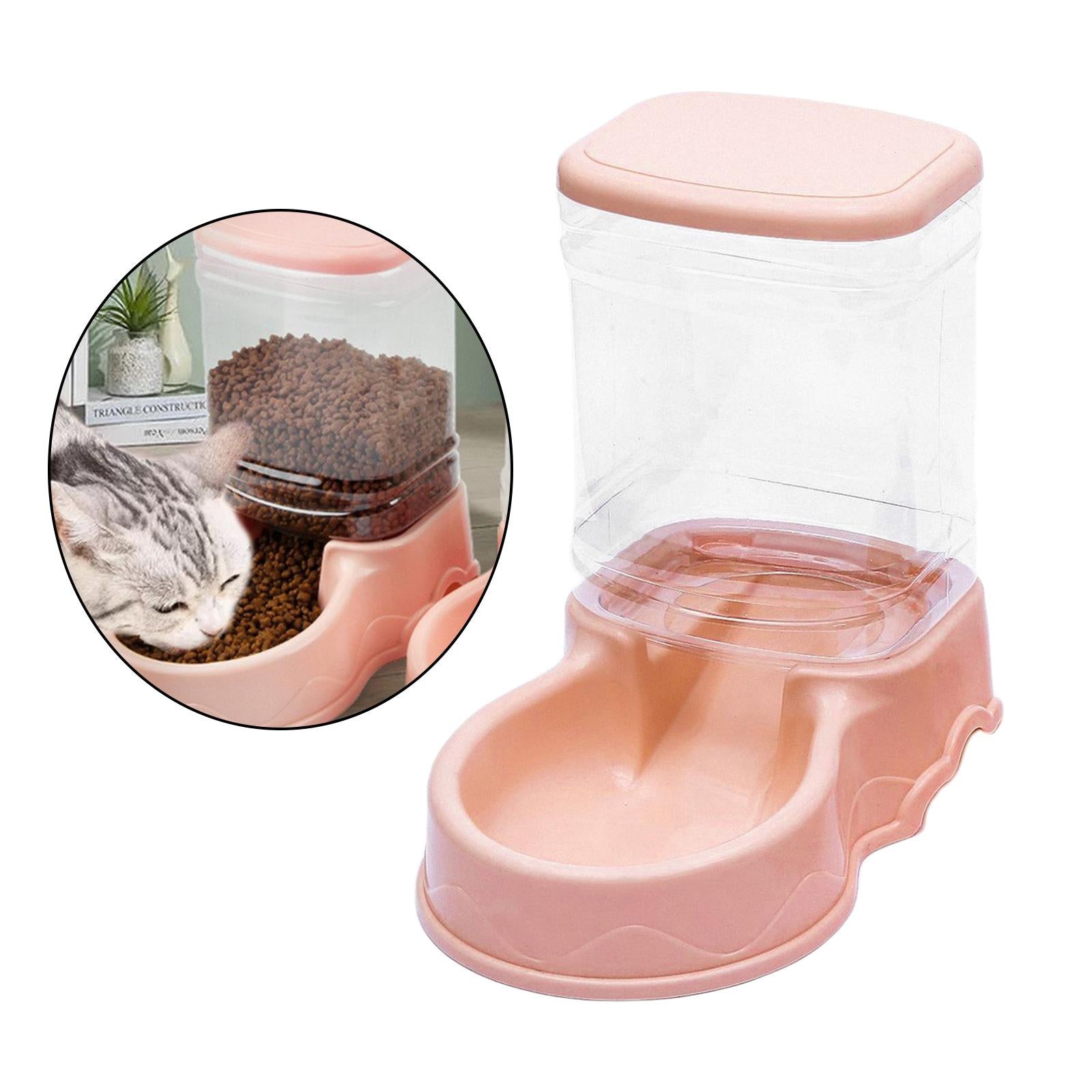 AUTOMATIC PET WATER DISPENSER Puppy Dish Food Feeder Bowl  Pink Food Feeder