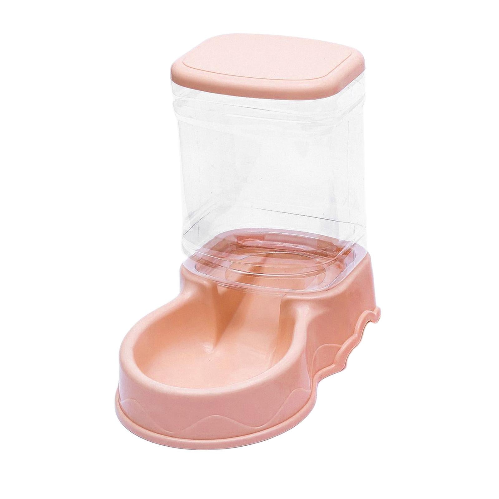 AUTOMATIC PET WATER DISPENSER Puppy Dish Food Feeder Bowl  Pink Food Feeder