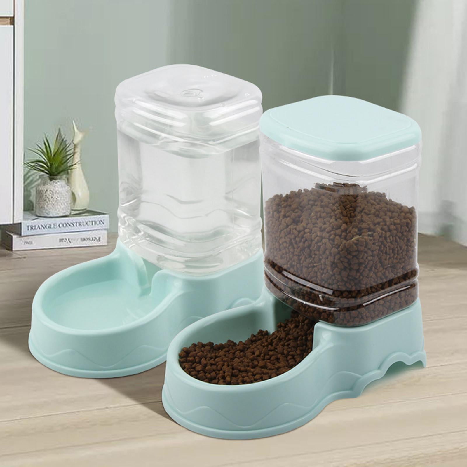 AUTOMATIC PET WATER DISPENSER Puppy Dish Food Feeder Bowl  Blue Food Feeder