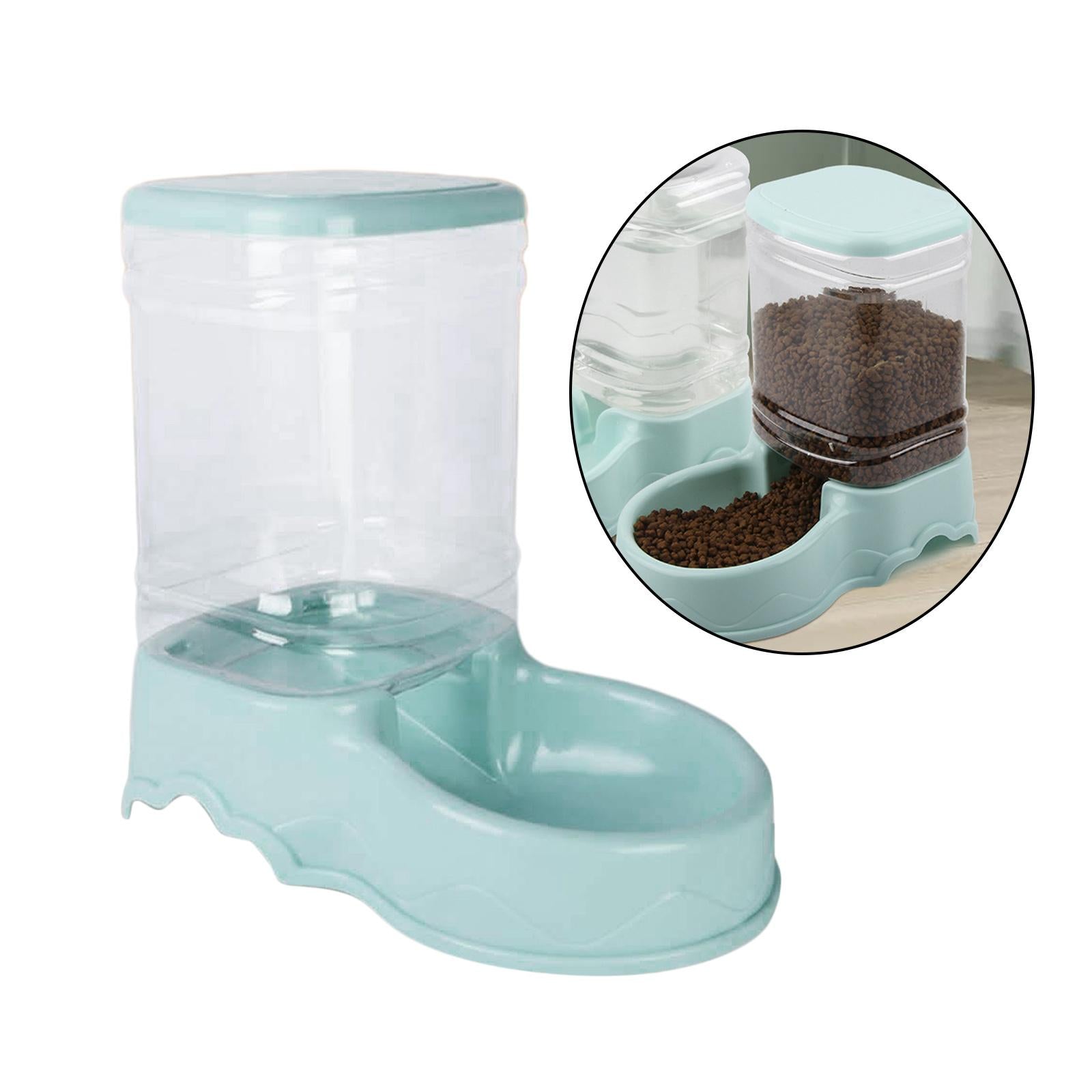 AUTOMATIC PET WATER DISPENSER Puppy Dish Food Feeder Bowl  Blue Food Feeder