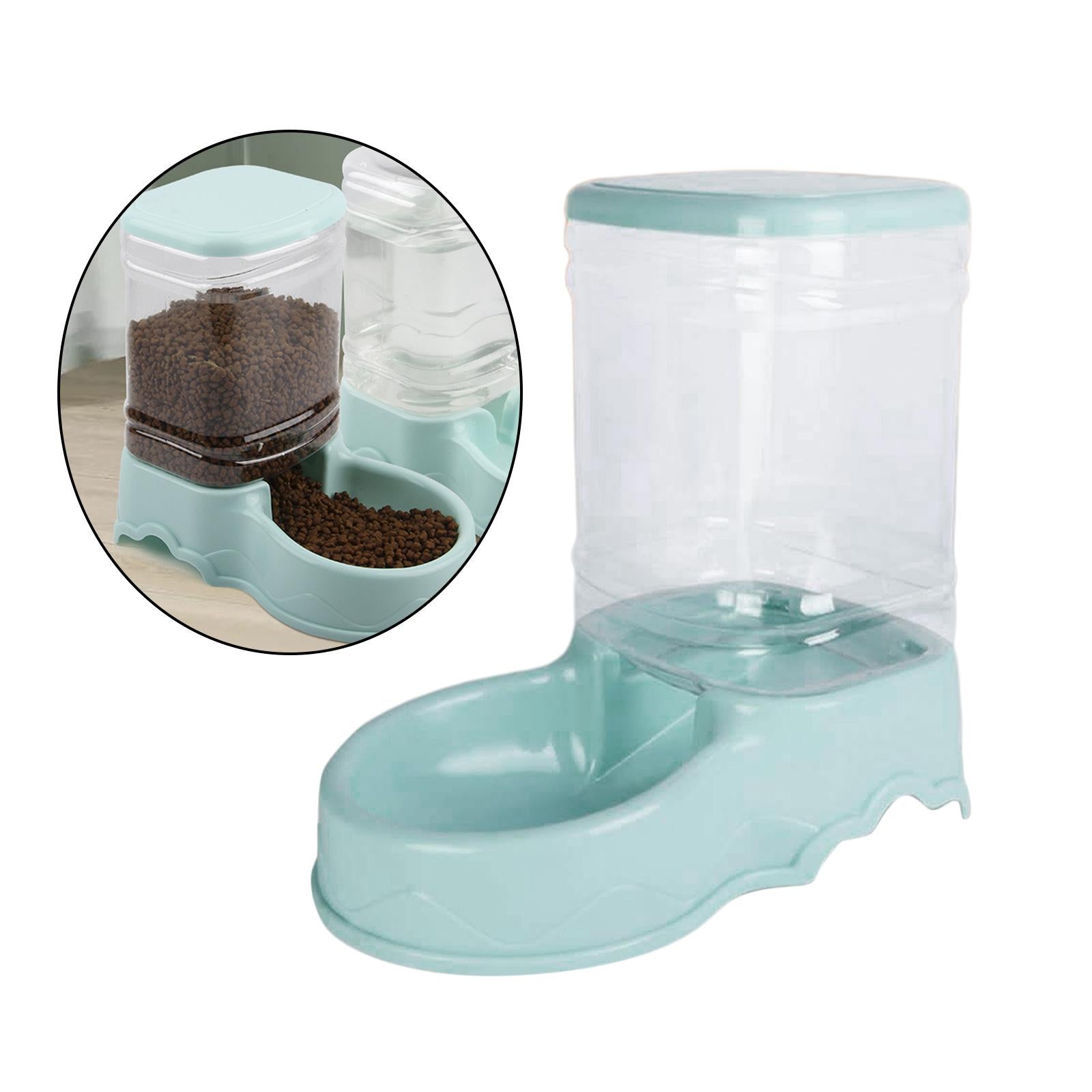 AUTOMATIC PET WATER DISPENSER Puppy Dish Food Feeder Bowl  Blue Food Feeder