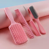 4-pack Hairbrush Hair Comb Set for Curly Natural Hair Pink