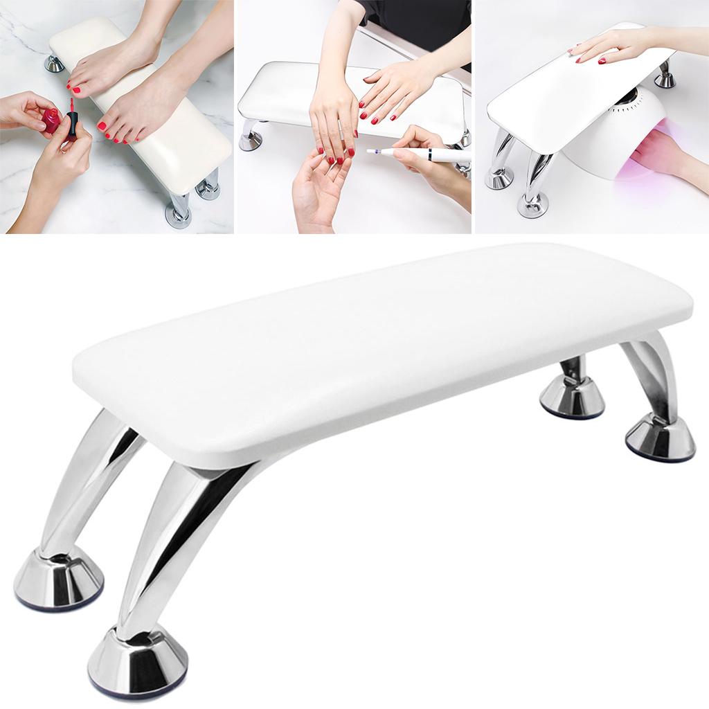 Nail Arm Rest Leather Hand Pillow Rest Manicure Hand Cushion Pillow White