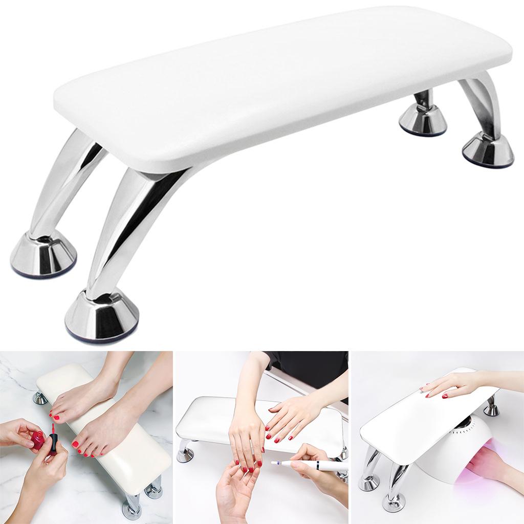 Nail Arm Rest Leather Hand Pillow Rest Manicure Hand Cushion Pillow White