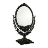 Black 7 inch Two-Sided Tabletop Makeup Mirror Oval Swivel Stand Mirror