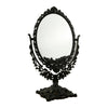 Black 7 inch Two-Sided Tabletop Makeup Mirror Oval Swivel Stand Mirror