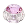 Nail Art Dappen Dish Bowl Crystal Glassware with Lid for Nailart  pink