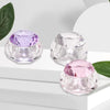 Nail Art Dappen Dish Bowl Crystal Glassware with Lid for Nailart  pink